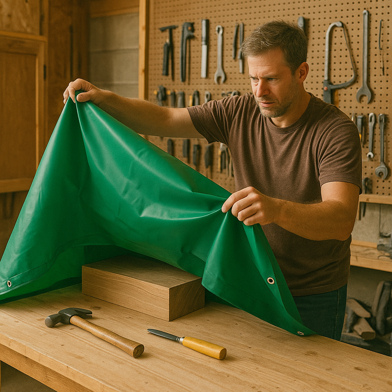 Super Heavy Duty PVC Green Tarpaulin 570gsm – Ultra Durable, Waterproof & UV Resistant Tarp Sheet for Industrial, Construction & Outdoor Protection