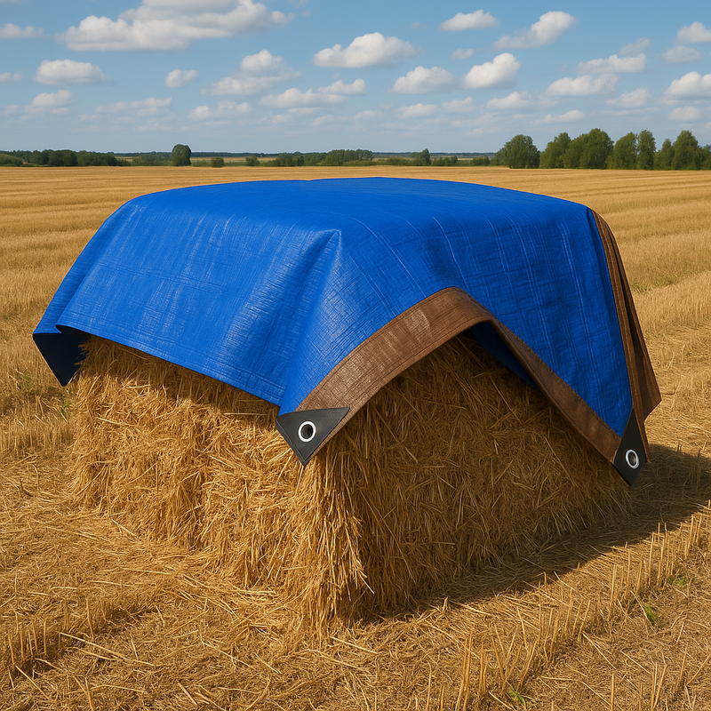 Heavy Duty Brown & Blue Tarpaulin 185gsm – UV Protected, Waterproof Tarp Sheet for All-Weather Outdoor & Garden Protection