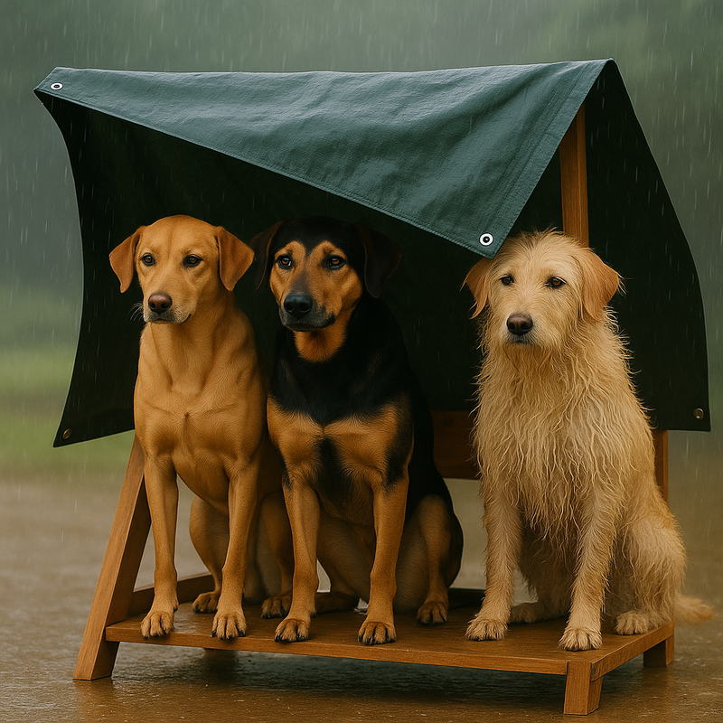 Heavy Duty Green & Brown Tarpaulin 250gsm – UV Protected, Rotproof, Waterproof Tarp Sheet for All-Weather Outdoor Protection