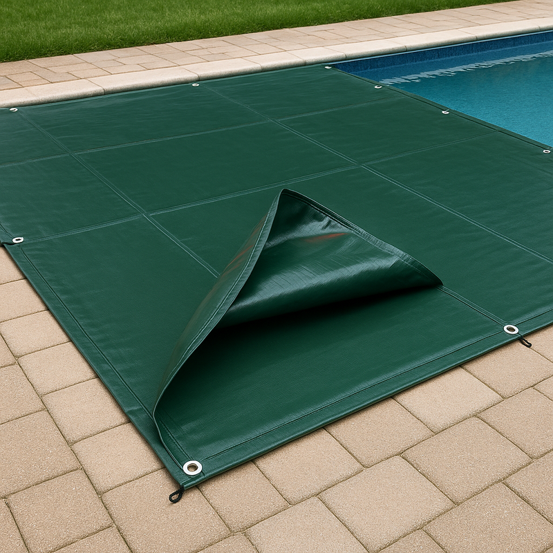 Heavy Duty Green & Brown Tarpaulin 250gsm – UV Protected, Rotproof, Waterproof Tarp Sheet for All-Weather Outdoor Protection