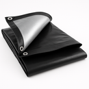 Heavy Duty Black & Silver Tarpaulin 270gsm – UV Protected, Shrinkproof & Waterproof Tarp Sheet for Premium All-Weather Outdoor Protection