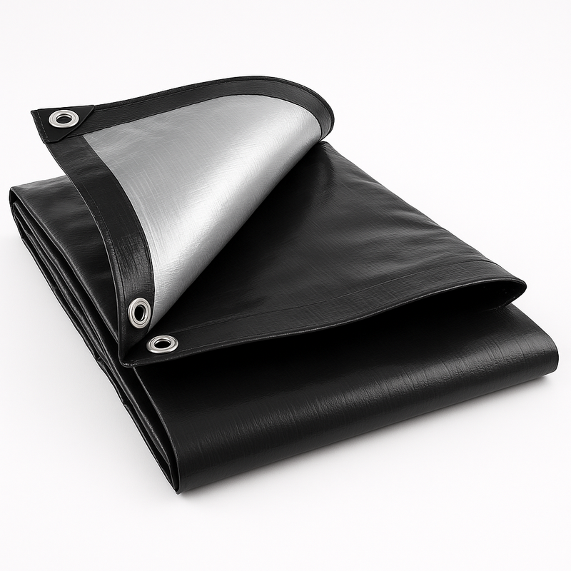 Heavy Duty Black & Silver Tarpaulin 270gsm – UV Protected, Shrinkproof & Waterproof Tarp Sheet for Premium All-Weather Outdoor Protection