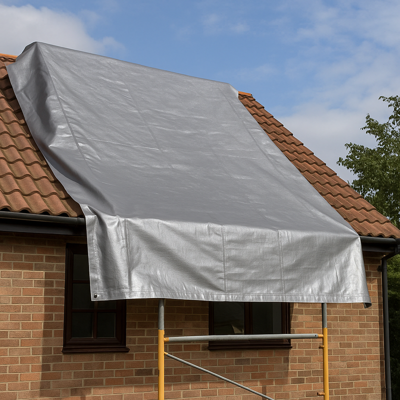 Heavy Duty Silver Tarpaulin 140gsm – Premium Waterproof, UV-Resistant Tarp Sheet for All-Weather Outdoor Protection