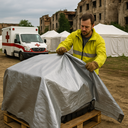 Heavy Duty Silver Tarpaulin 140gsm – Premium Waterproof, UV-Resistant Tarp Sheet for All-Weather Outdoor Protection