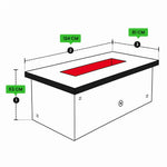 Custom Rectangular Fire Pit Covers – DuraLite, DuraWeave & DuraShield Fabric | Made-to-Measure Sizes
