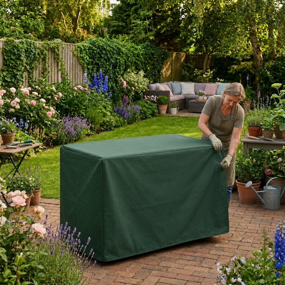 Barbecue Cover – Extra Large Green – Heavy Duty Waterproof – Outdoor Grill Protection