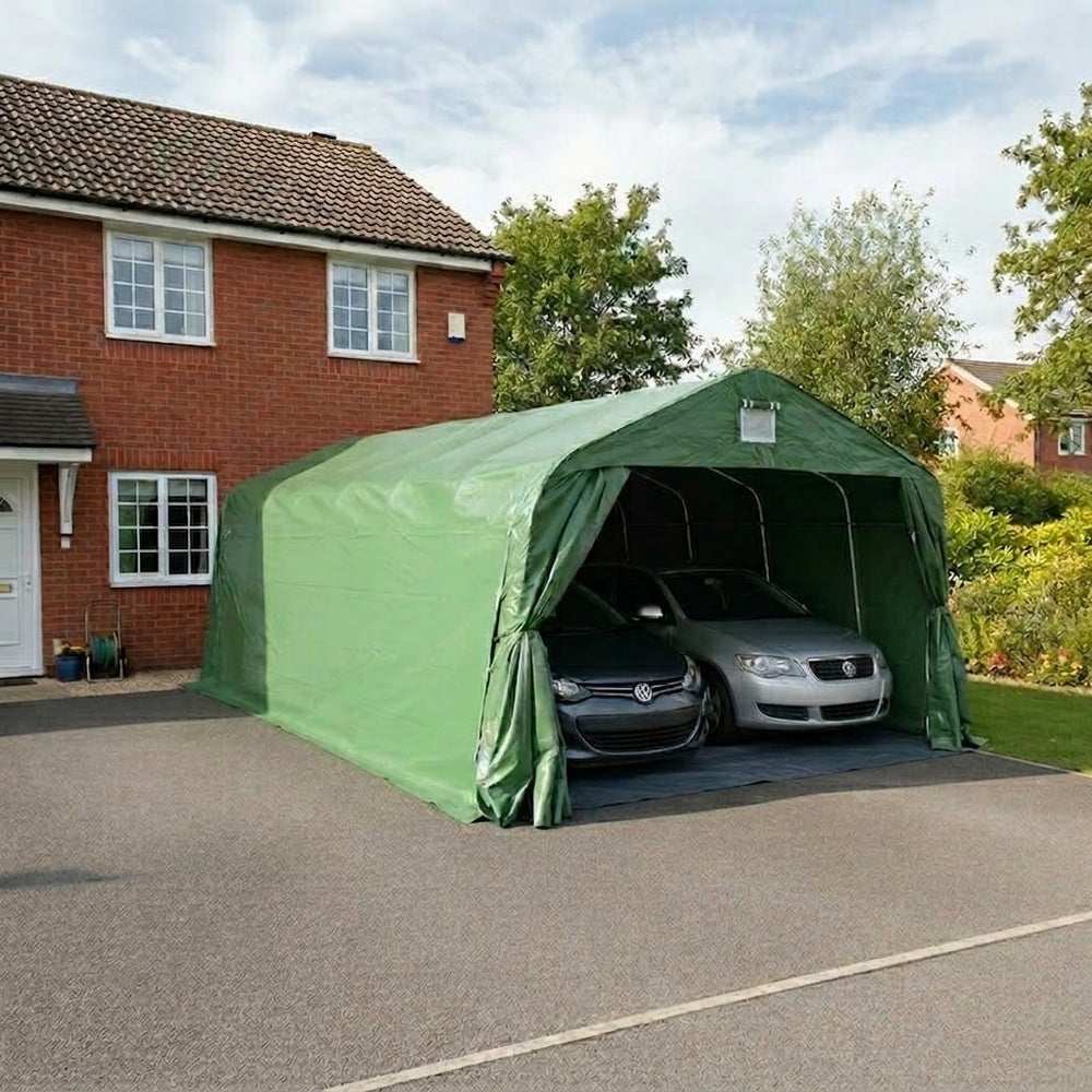 Portable Garage 3.6x7.2m Green PVC Vehicle Shelter