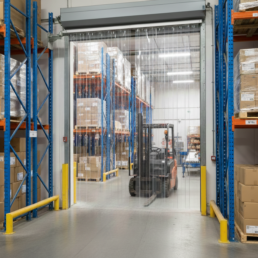 Ribbed PVC Strip Rolls – Durable, Non-Stick PVC for Industrial Doorways