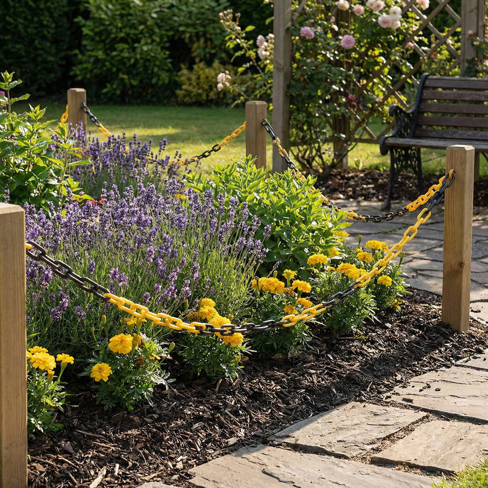 6mm Plastic Barrier & Decorative Chain – Versatile for Traffic Control & Decoration