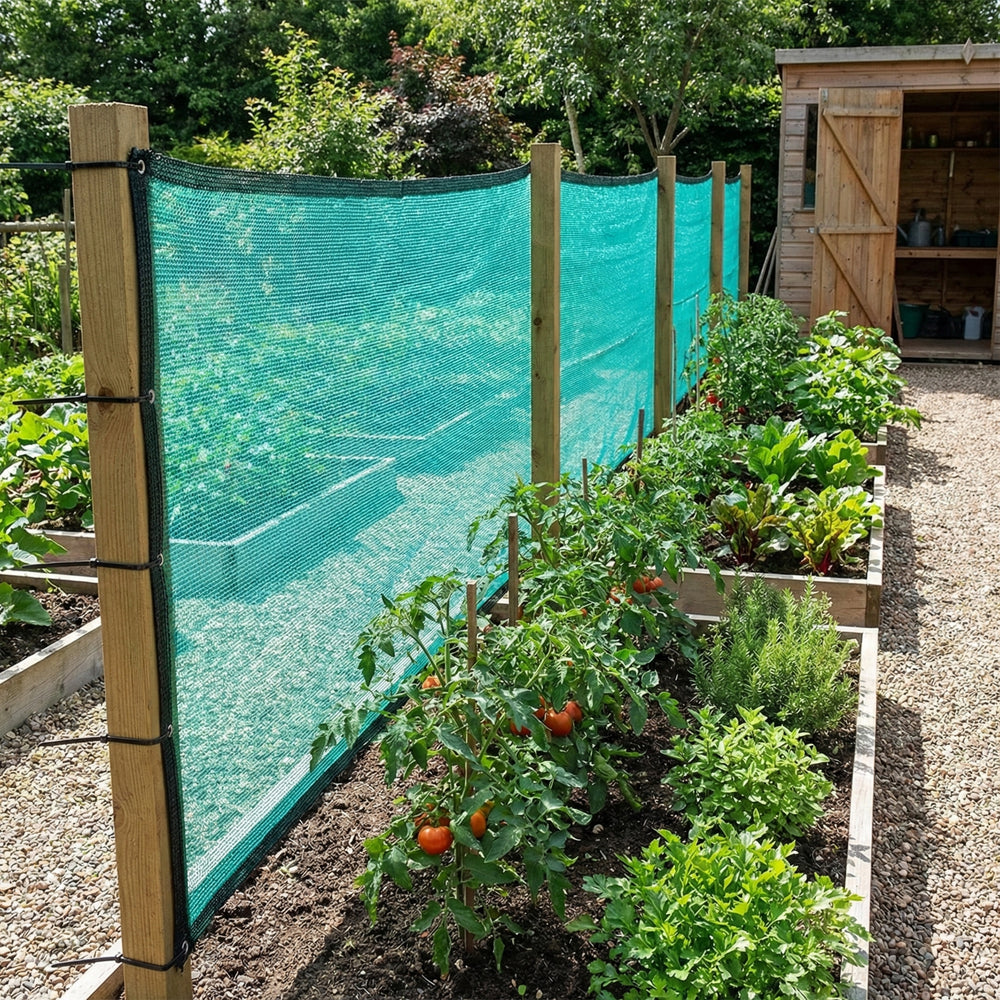 Premium 35% Knitted Windbreak Netting - 50m Roll for Weather Protection and Plant Safeguarding