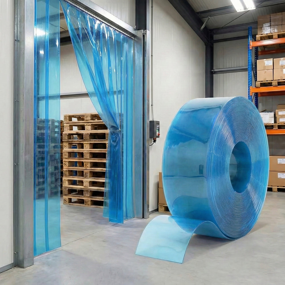 Clear Standard PVC Strip Rolls – Transparent Industrial Door Curtain Strips for Warehouses & Cold Areas
