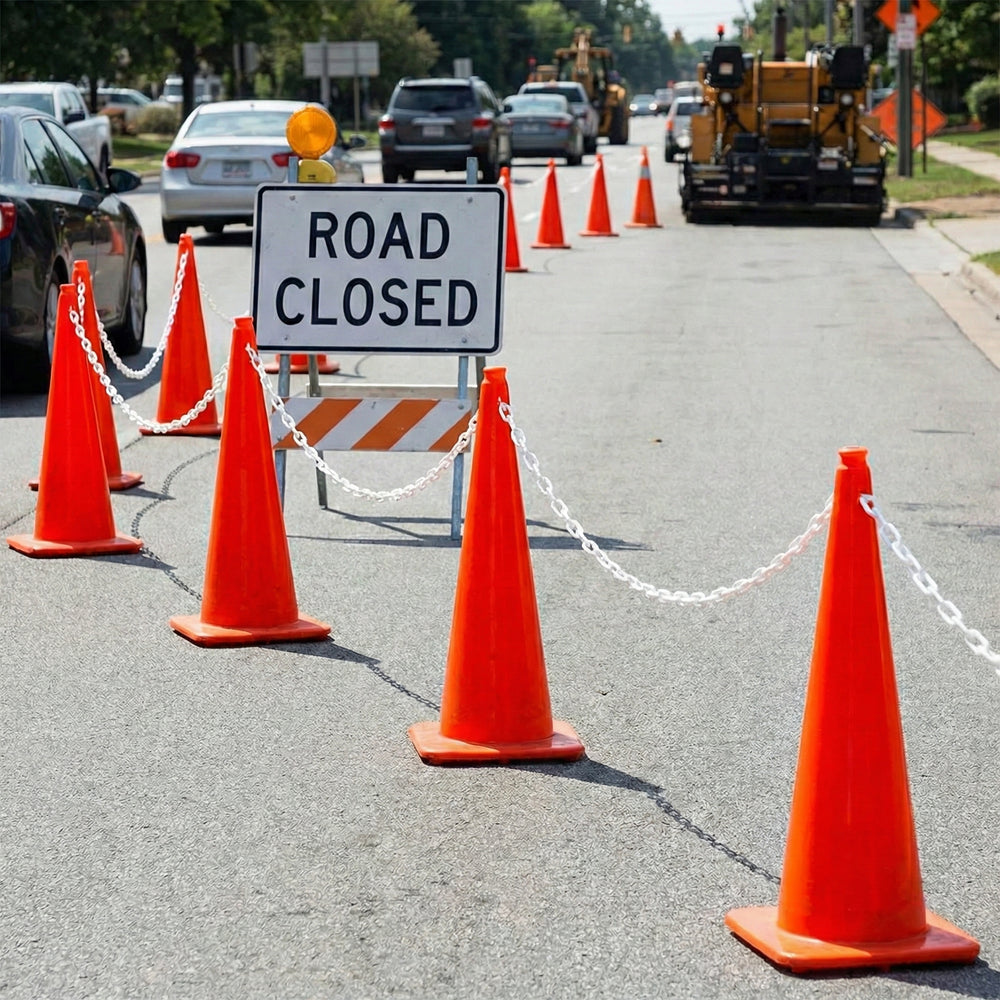 6mm Plastic Barrier & Decorative Chain – Versatile for Traffic Control & Decoration