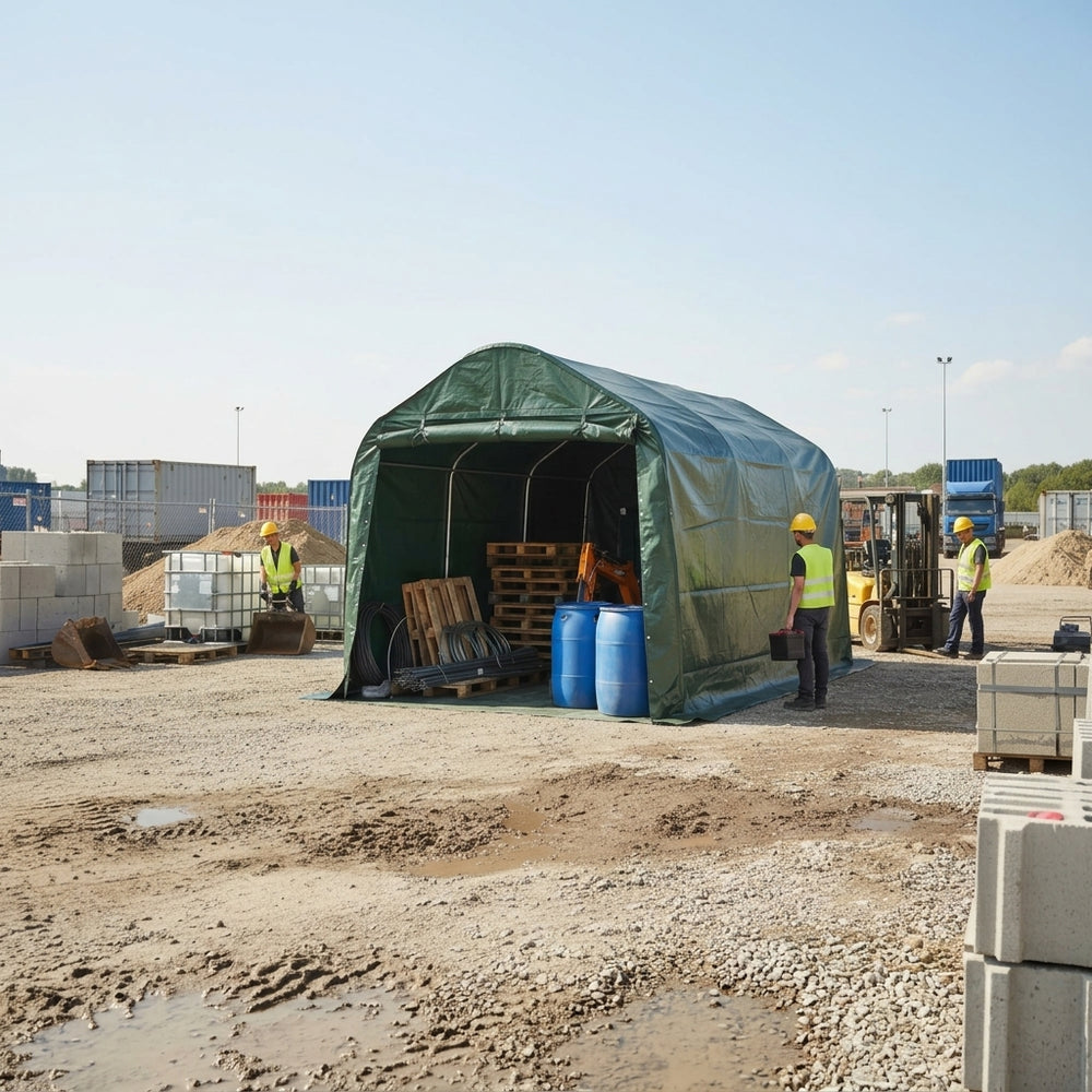 Green PE Storage Tent 2x3x2m - Outdoor Equipment Shelter