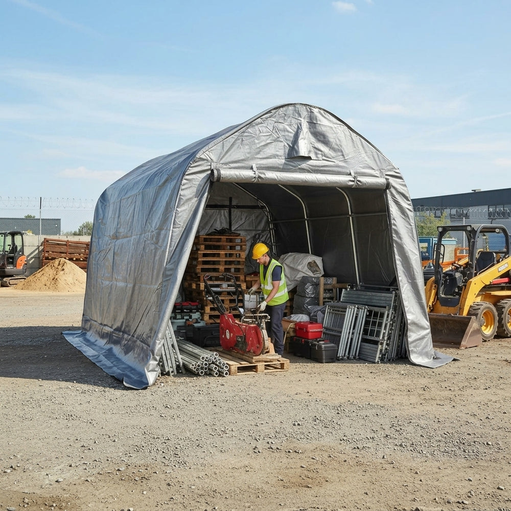 Grey PE Storage Tent 2x3x2m for Outdoor Equipment