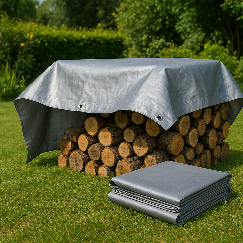 Heavy Duty Silver Tarpaulin 140gsm – Premium Waterproof, UV & Tear Resistant Tarp Sheet with Reinforced Edges and Metal Eyelets