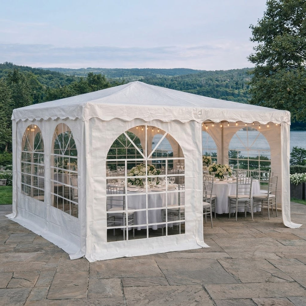 Pagoda Marquee 4x4m White PVC Tent - Exclusive