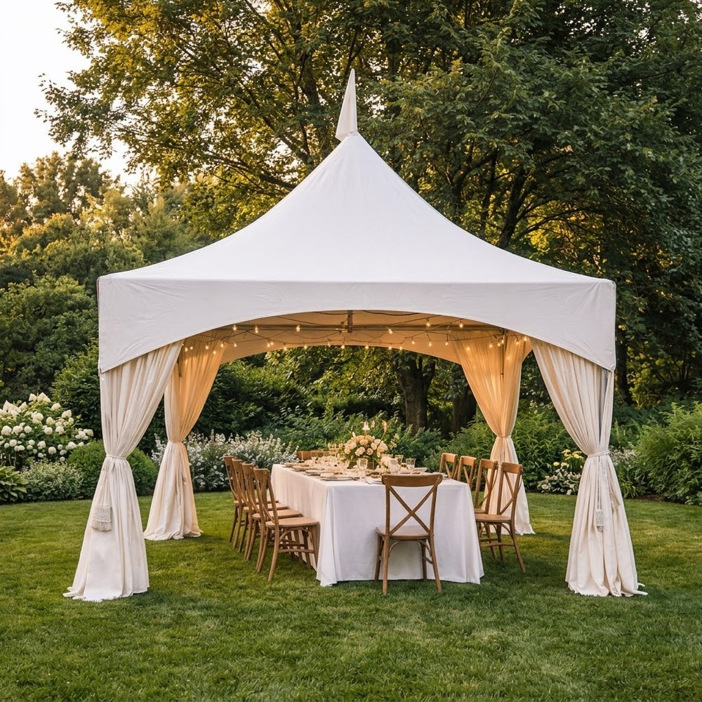 Pagoda Marquee PartyZone 4x4m White PVC - UK Event Tent