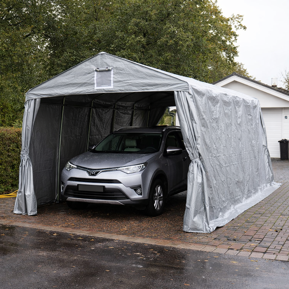 Portable Garage 3.3x6x2.4m, Grey