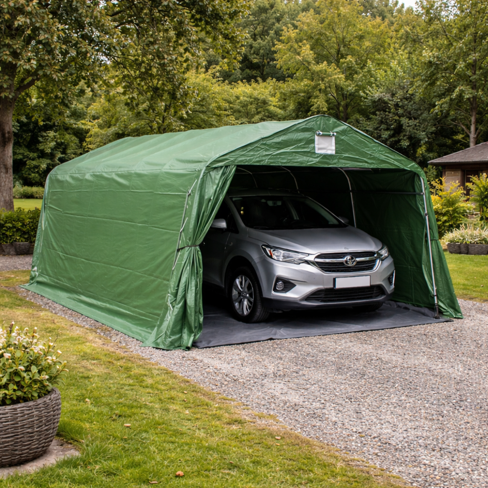 Portable Garage 3.6x6x2.7m Green PVC