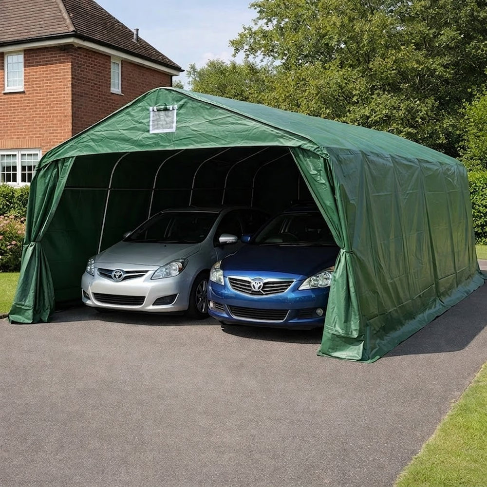 Portable Garage 3.6x7.2x2.68m Green PVC Shelter
