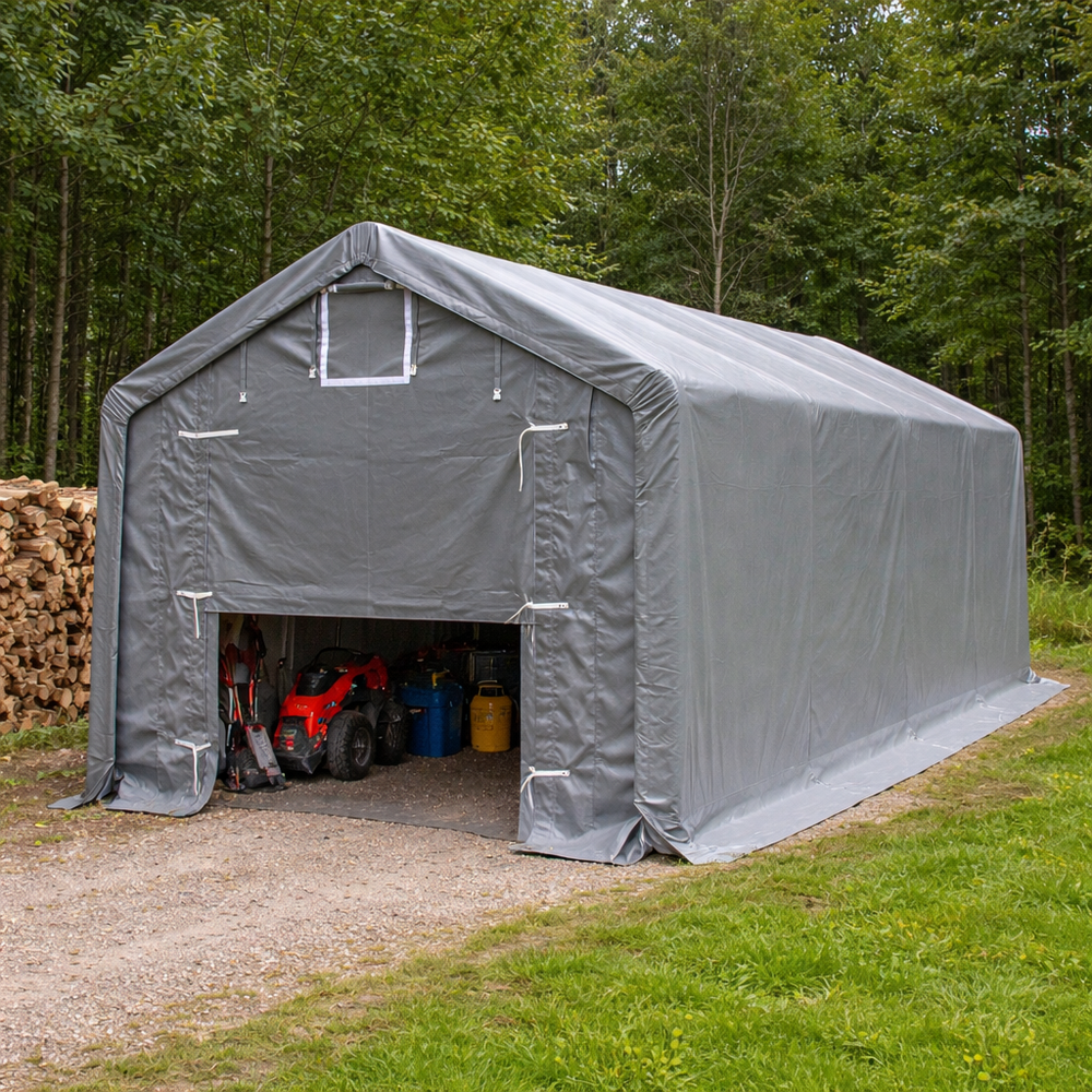 Storage Shelter 3x6m, PVC, Grey