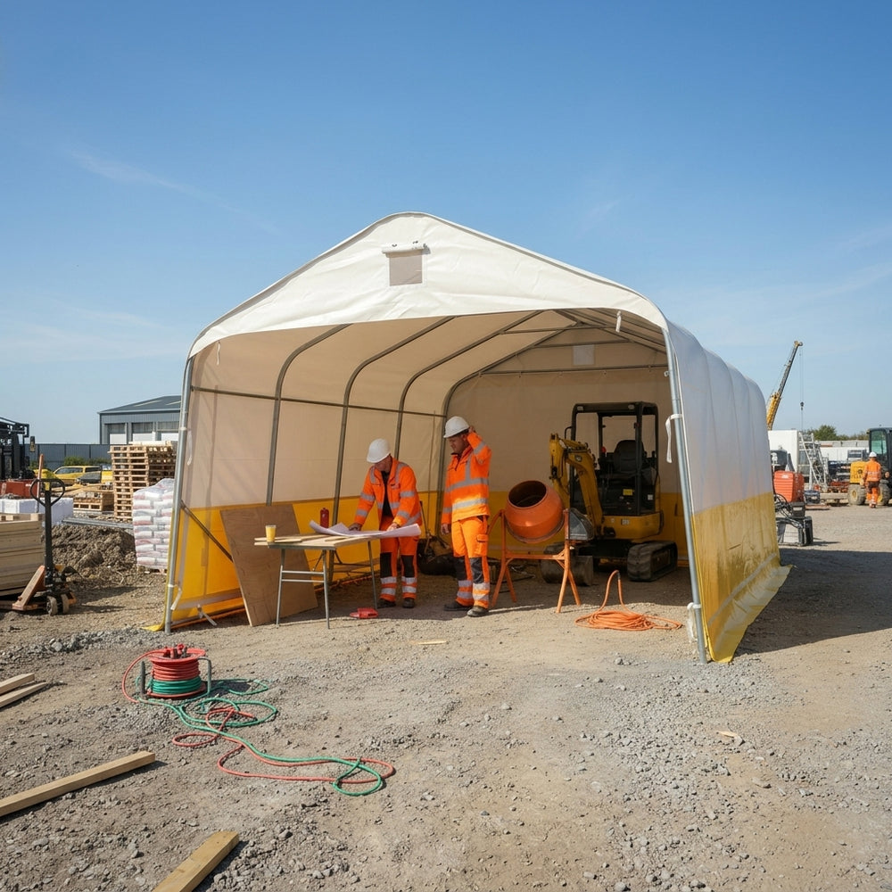 Storage Work Tent 3.6x4.8m PVC White/Yellow
