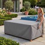 Custom Square & Rectangle Table Chair Set Covers | Waterproof Outdoor Patio Furniture Covers | DuraLite, DuraShield & DuraWeave Materials | UV & Weather Resistant