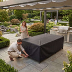 Custom Square & Rectangle Table Chair Set Covers | Waterproof Outdoor Patio Furniture Covers | DuraLite, DuraShield & DuraWeave Materials | UV & Weather Resistant