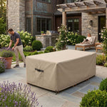 Custom Square & Rectangle Table Chair Set Covers | Waterproof Outdoor Patio Furniture Covers | DuraLite, DuraShield & DuraWeave Materials | UV & Weather Resistant