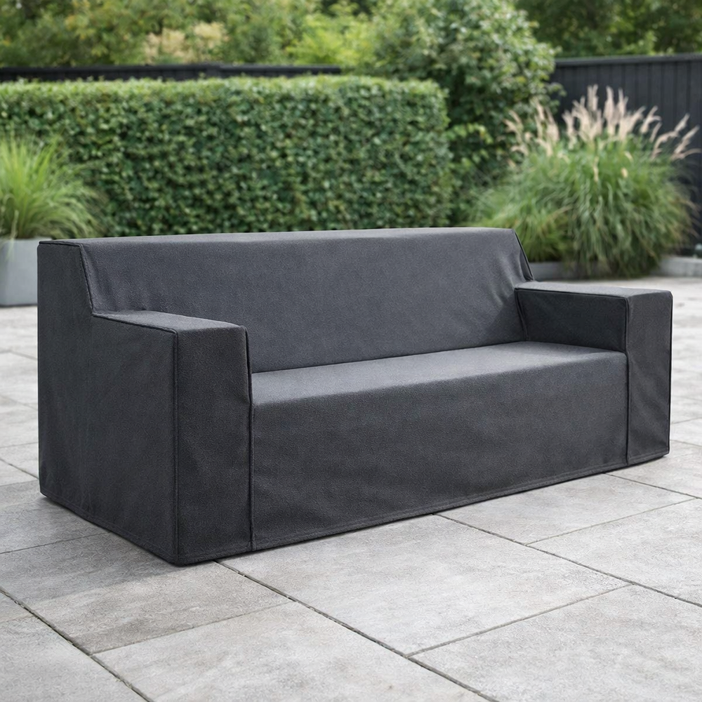 Three Seater Sofa Cover – Large Charcoal – Durable Polyester – Outdoor Protection