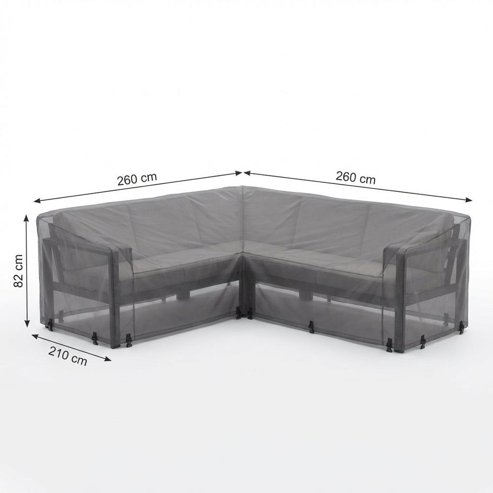 Corner Sofa Set Cover – Medium Charcoal – Durable Polyester – Outdoor Protection