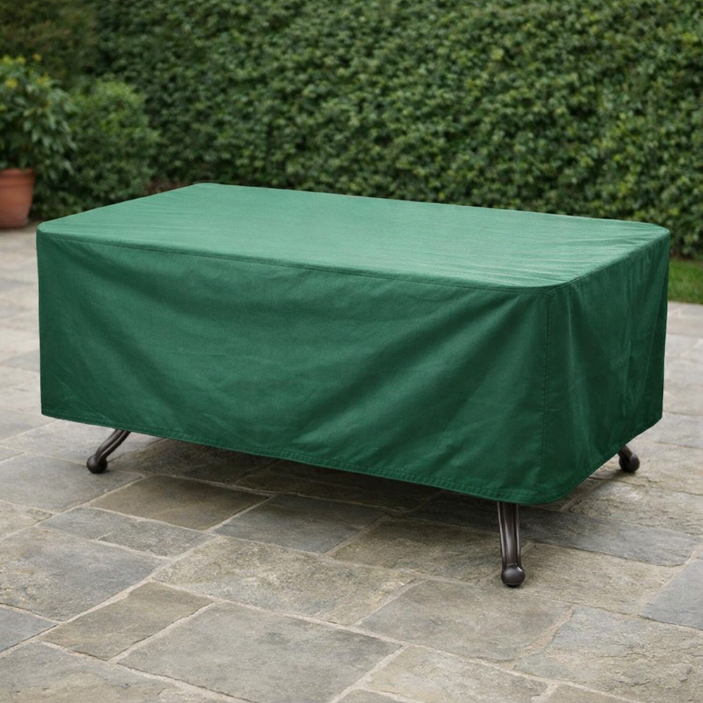 Heavy Duty 8 Seater Rectangular Table Cover – Green – Polyethylene – Outdoor Protection