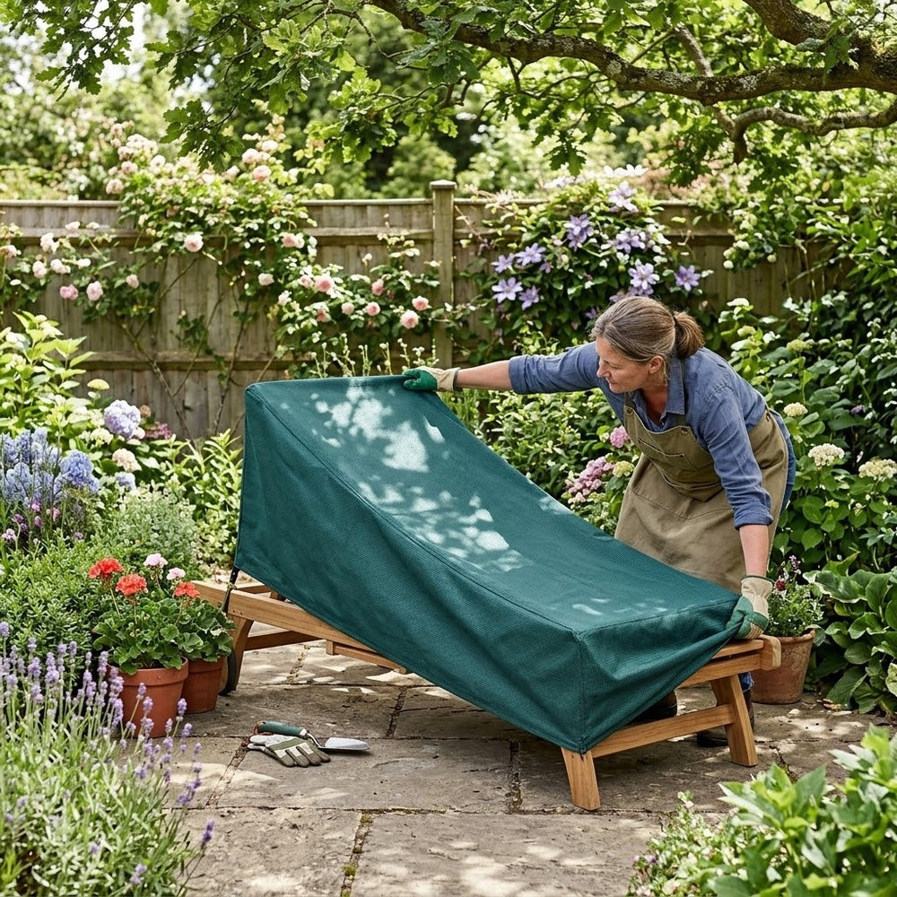 Lounger Cover – Green – Super Tough Waterproof – Outdoor Protection
