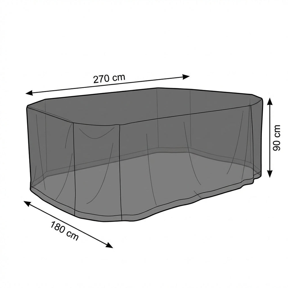 Patio Set Cover – 6 Seat – Charcoal Polyester – Outdoor Protection