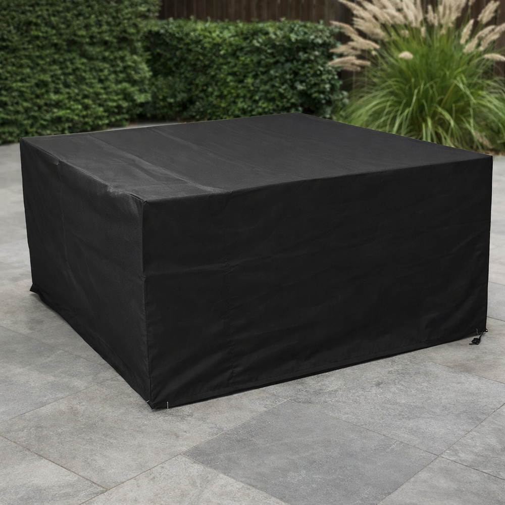Outdoor Furniture Cover – Large Black – Waterproof Protection – 4 Seater Cube Set