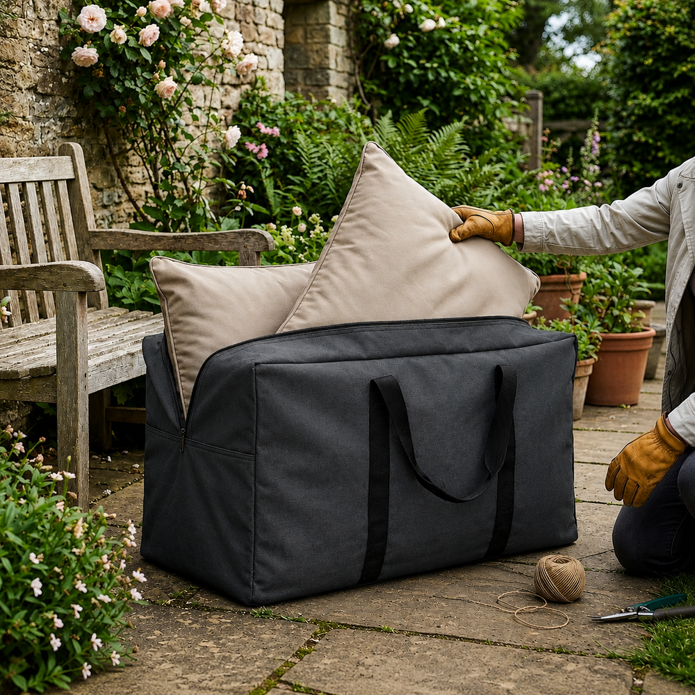 Cushion Storage Bag – Charcoal – Durable Polyester – Outdoor Protection