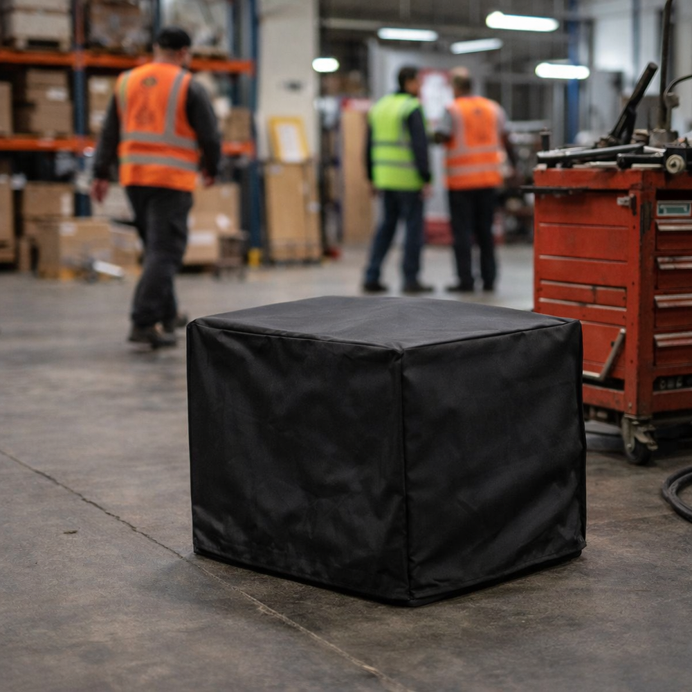 Large Square Fire Pit Cover – Black – Heavy Duty Waterproof – Outdoor Protection