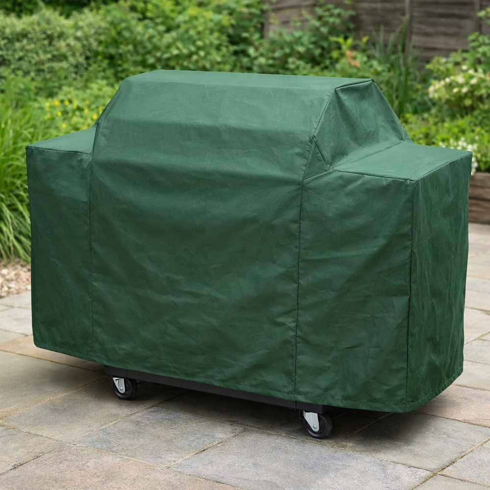 Extra Large Barbecue Cover – Green – Heavy Duty Polyethylene – Outdoor Grill Protection