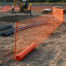 Premium Orange Plastic Barrier Mesh Fence 1m x 50m - Lightweight, UV Stabilised, Ideal for Temporary Fencing and Safety Control