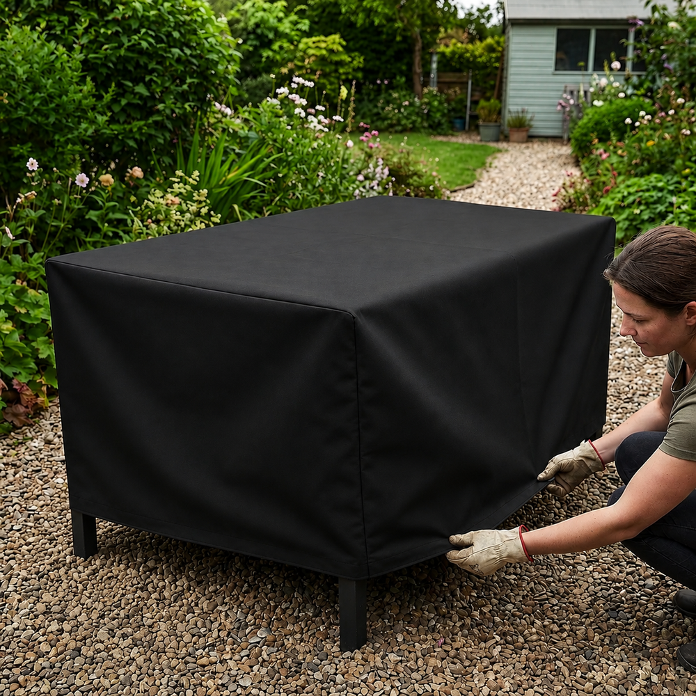 4 Seater Rectangular Table Cover – 130cm – Heavy Duty Waterproof – Outdoor Protection