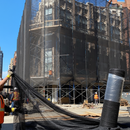 Professional Heavy Duty Debris Netting - 50m Roll, Knitted HDPE for Scaffolding and Garden Protection