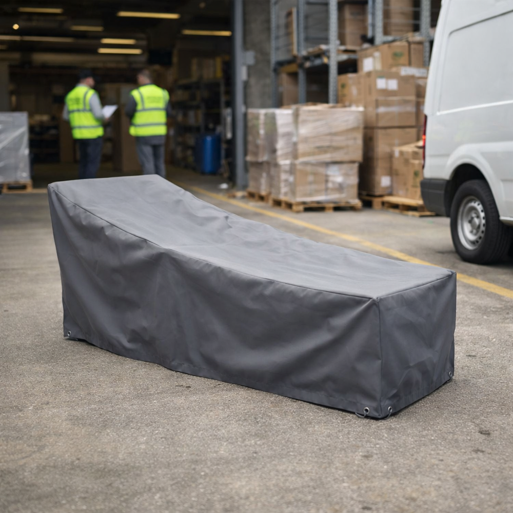Sun Lounger Cover – Grey – Heavy Duty Waterproof – Outdoor Furniture Protection