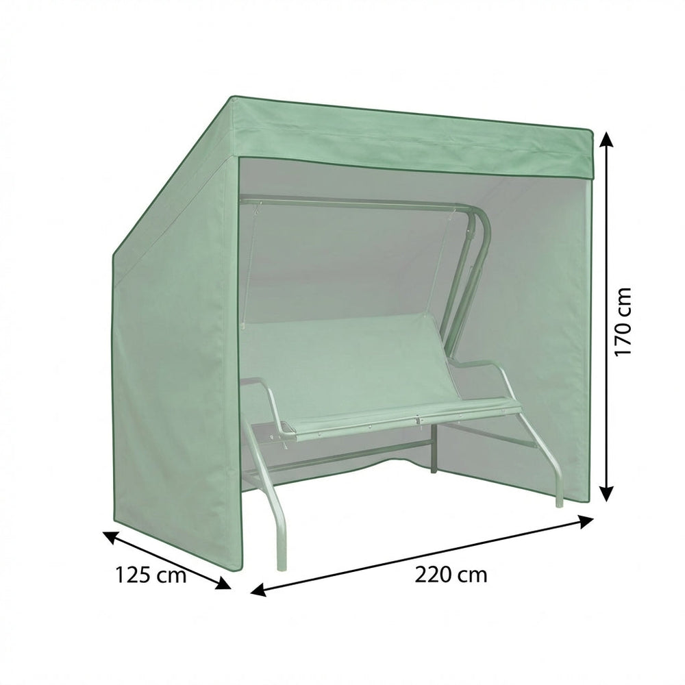 3 Seater Swing Seat Cover – Medium Green – Durable Polyester – Weather Protection