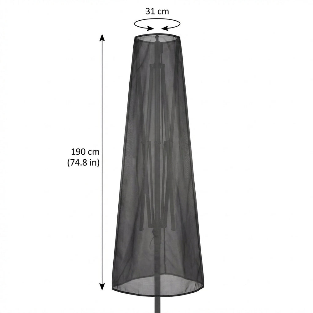 Extra Large Parasol Cover – Black – All-Weather Protection – Outdoor Use