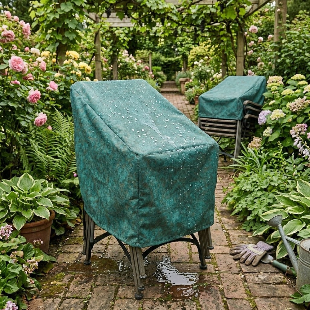 Stacking Chair Cover – Green – Super Tough Waterproof – Outdoor Protection