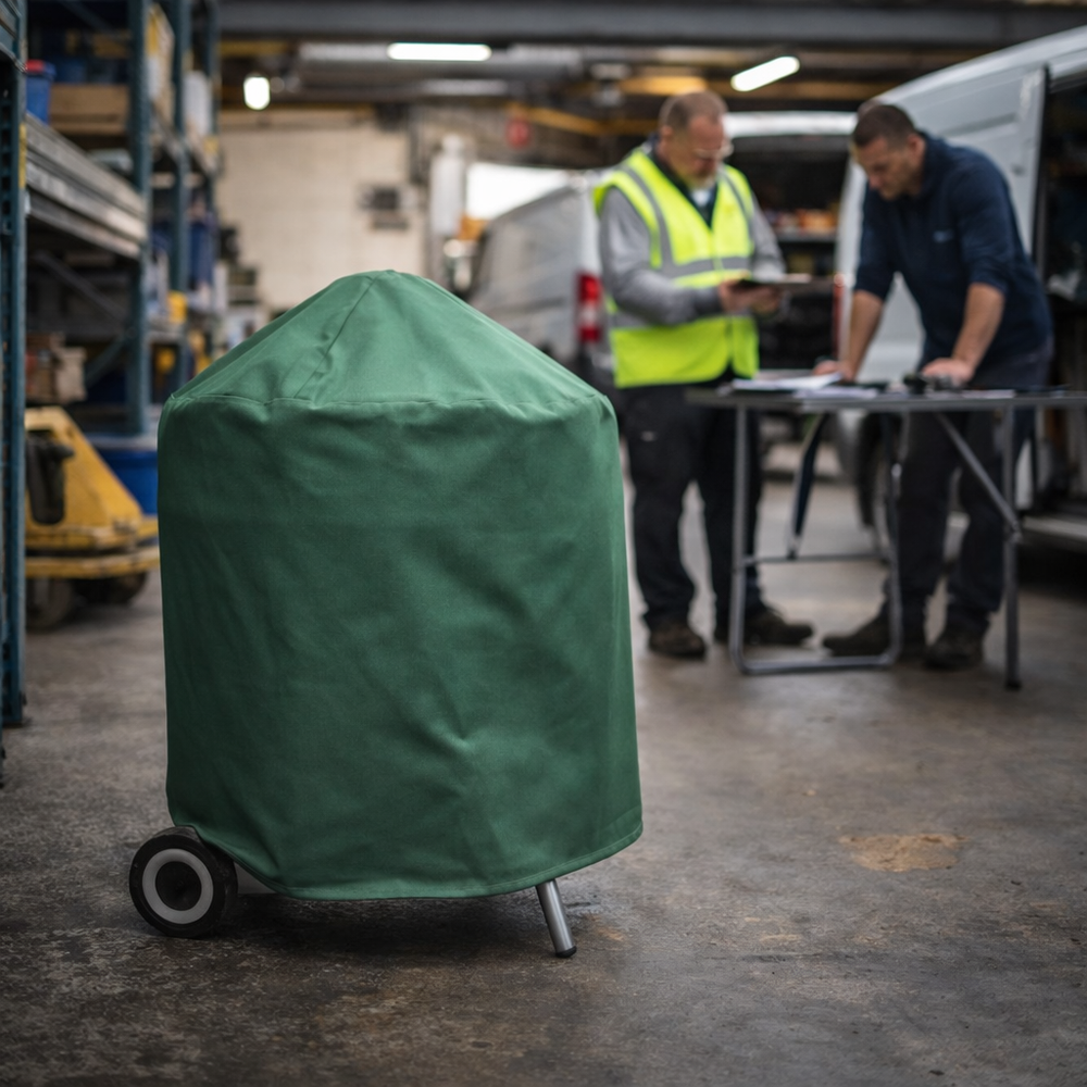 Kettle Barbecue Cover – Green – Durable Polyester – Outdoor Protection
