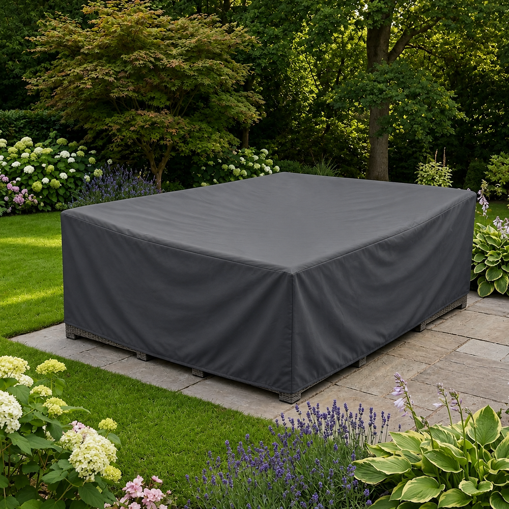 Rectangular Corner Sofa Dining Set Cover – 300cm Charcoal – Durable Polyester – Outdoor Protection