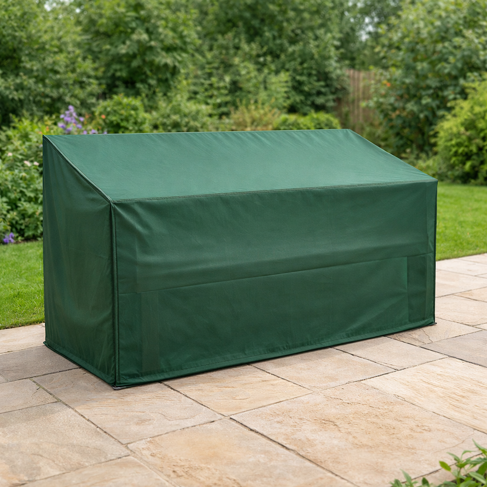 Bench Cover – Large Green – Polyester Weather Protection – Outdoor Furniture