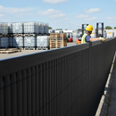 Premium Edging Stabilising Strips for Outdoor PVC Screening - 4 Pack with Weather-Resistant Durability and Black Finish