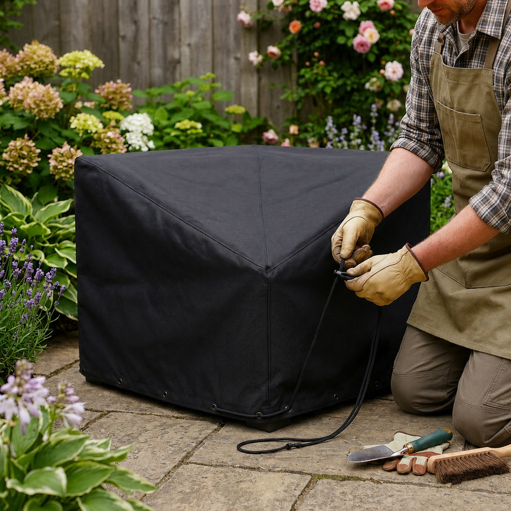 Corner Sofa Cover – Small, Black – Super Tough Waterproof – Garden Furniture Protection